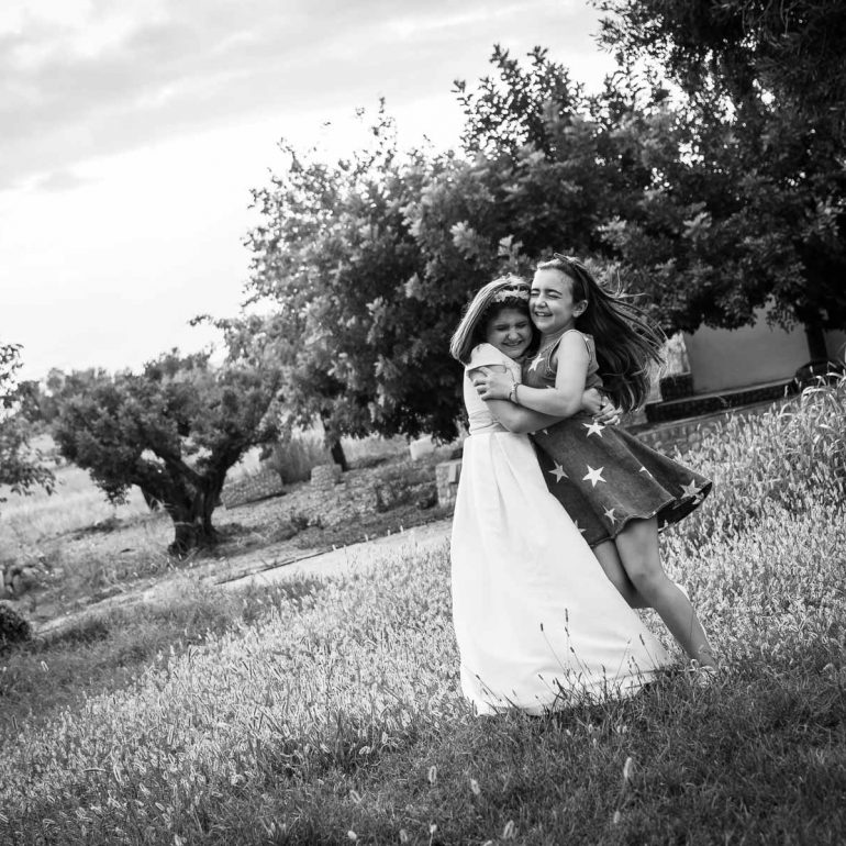 Sesión de fotos de comunión en exteriores.