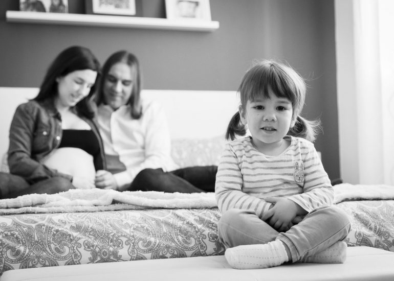 Reportaje embarazo en domicilio.