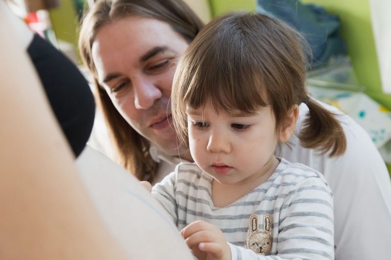 Reportaje embarazo en domicilio.