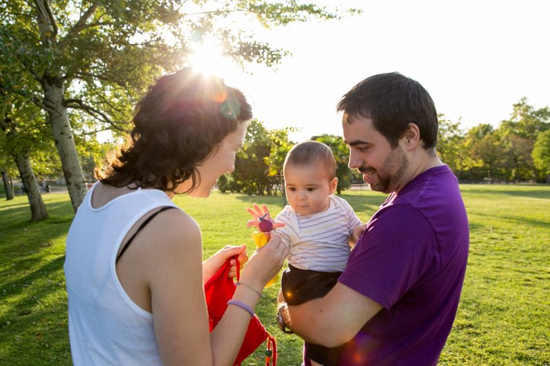 Reportaje documental de familia en domicilio.