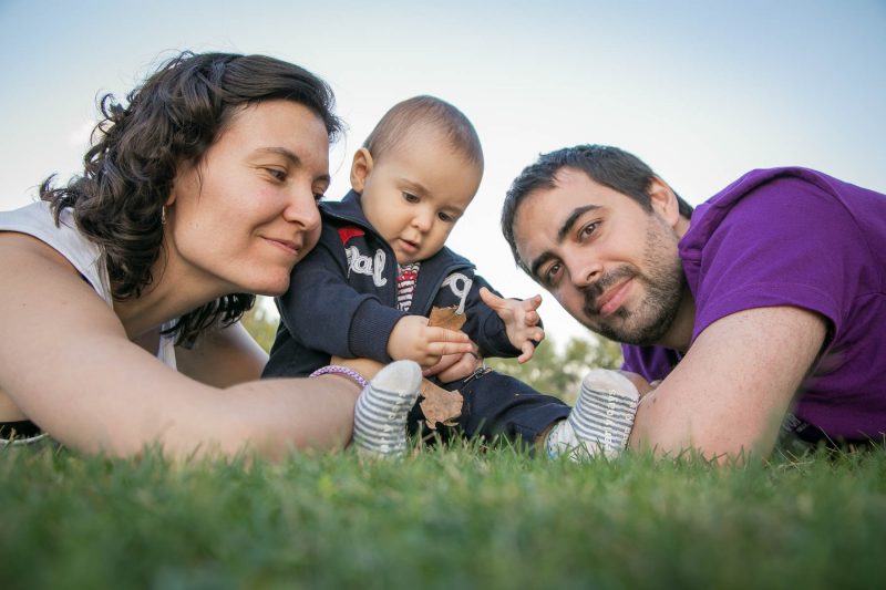 Reportaje documental de familia en domicilio.