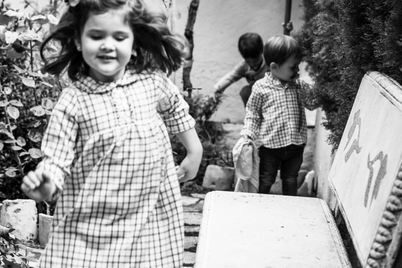 Reportaje documental de familia en exteriores.