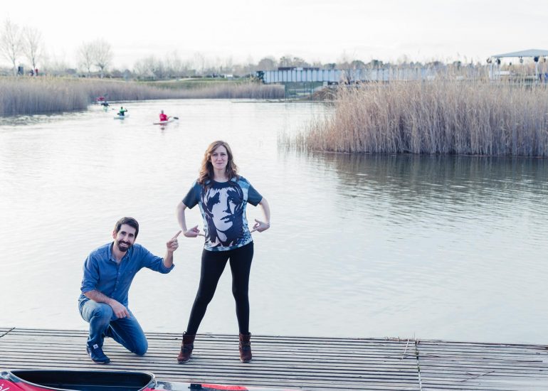 Reportaje embarazo en exteriores.