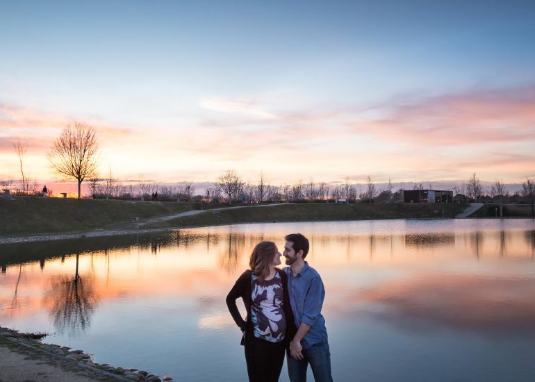 Reportaje embarazo en exteriores.