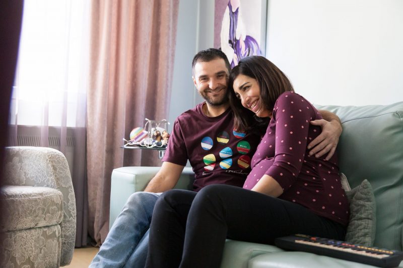 Sesión embarazo en domicilio